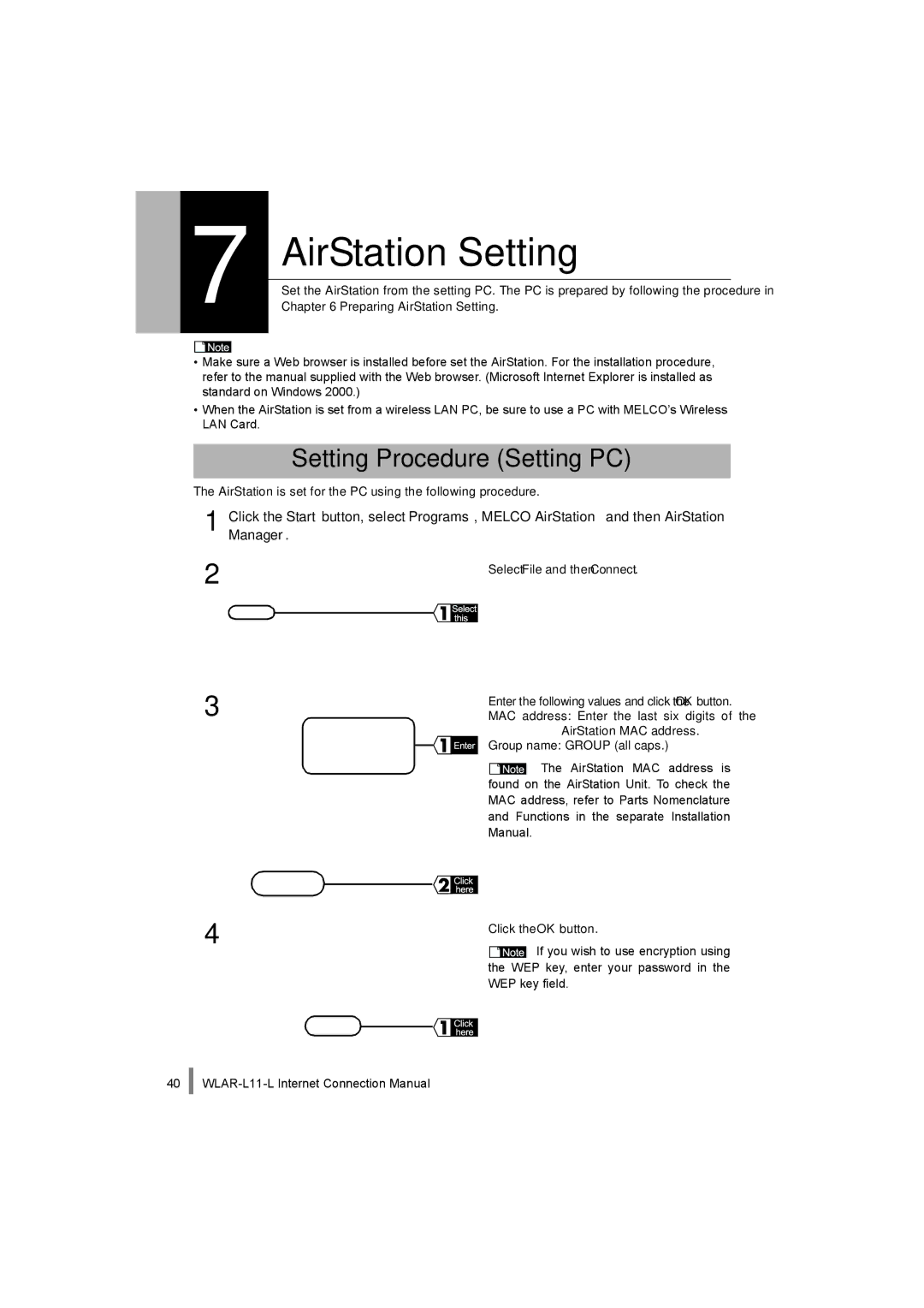 Buffalo Technology WLAR-L11-L manual AirStation Setting 