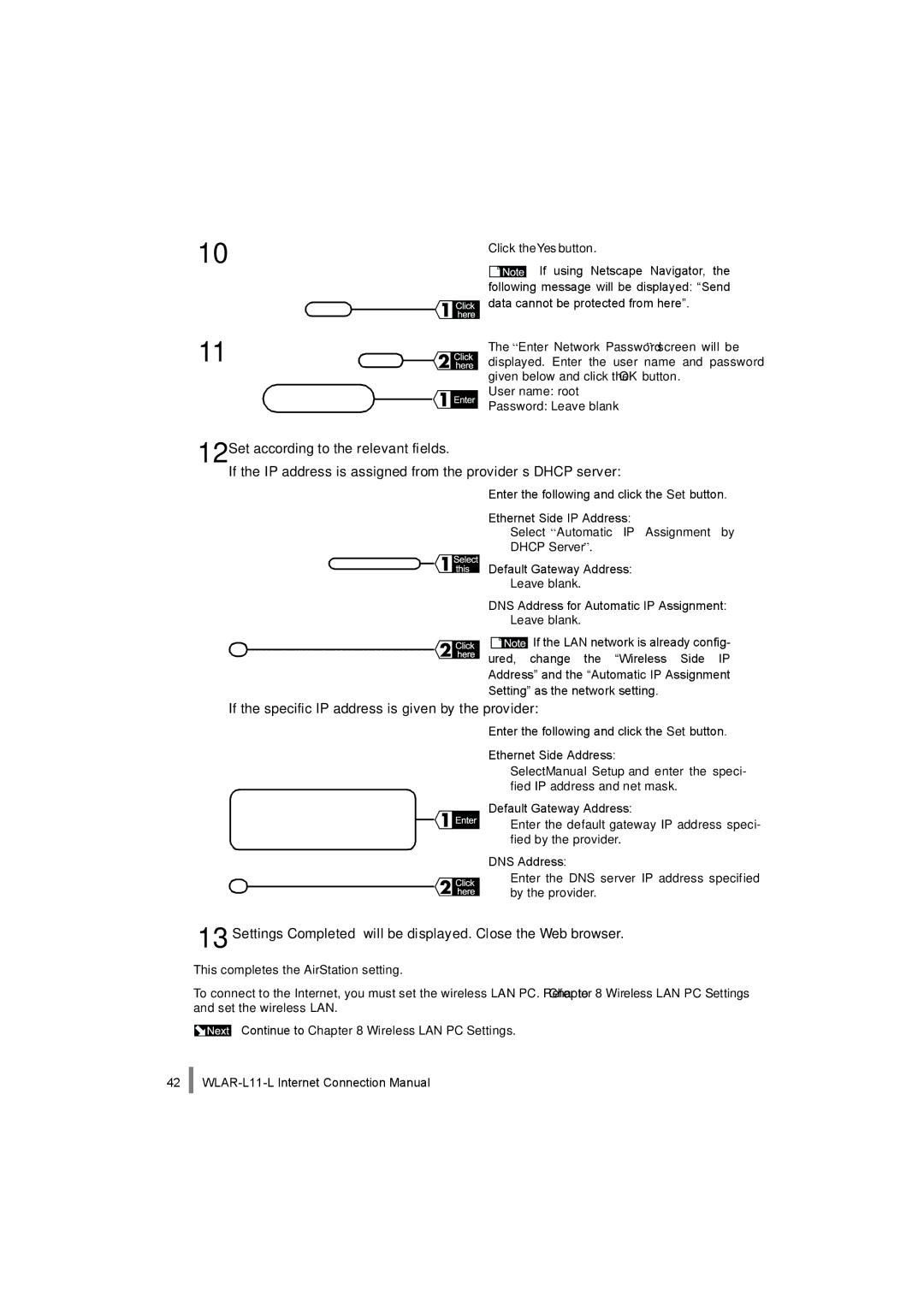 Buffalo Technology WLAR-L11-L manual If the specific IP address is given by the provider 