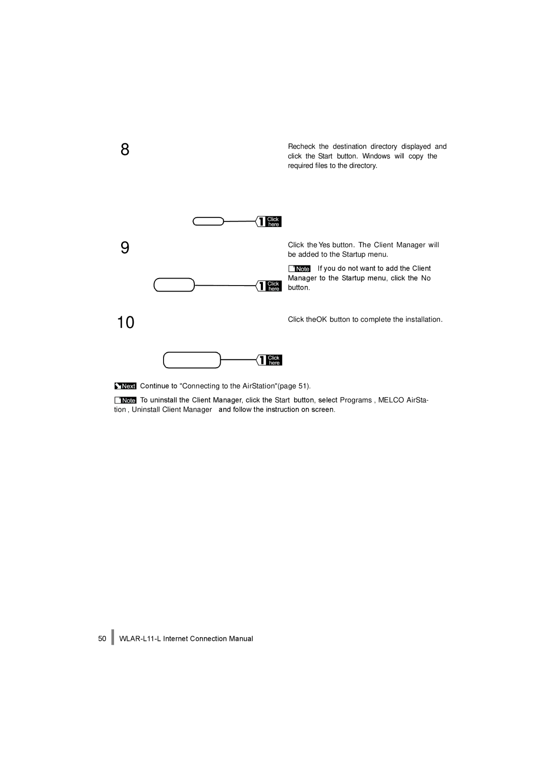 Buffalo Technology WLAR-L11-L manual Click the OK button to complete the installation 