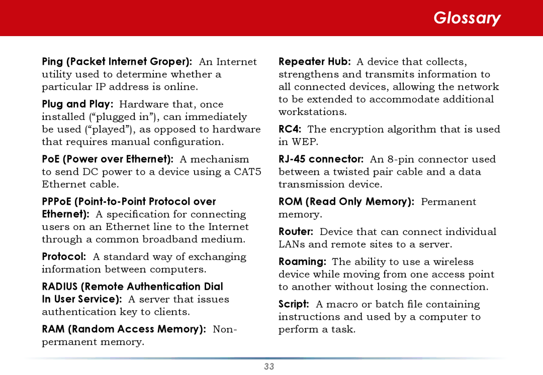 Buffalo Technology WLI-CB-AG108HP user manual Glossary 