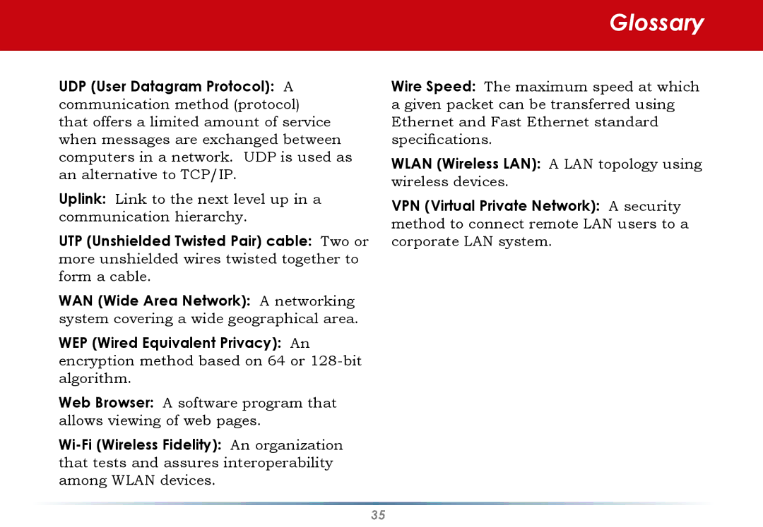 Buffalo Technology WLI-CB-AG108HP user manual Glossary 