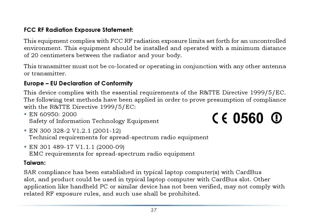 Buffalo Technology WLI-CB-AG108HP user manual FCC RF Radiation Exposure Statement 