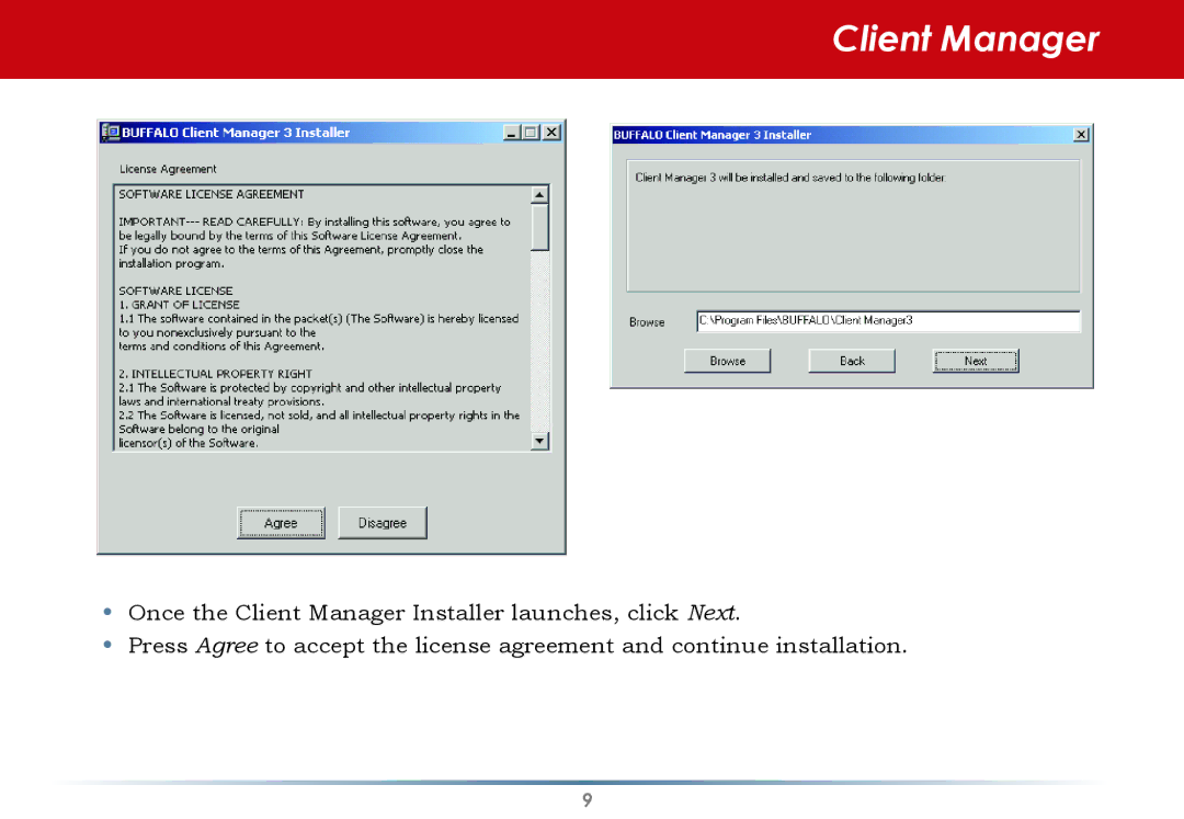 Buffalo Technology WLI-CB-AG108HP user manual Client Manager 