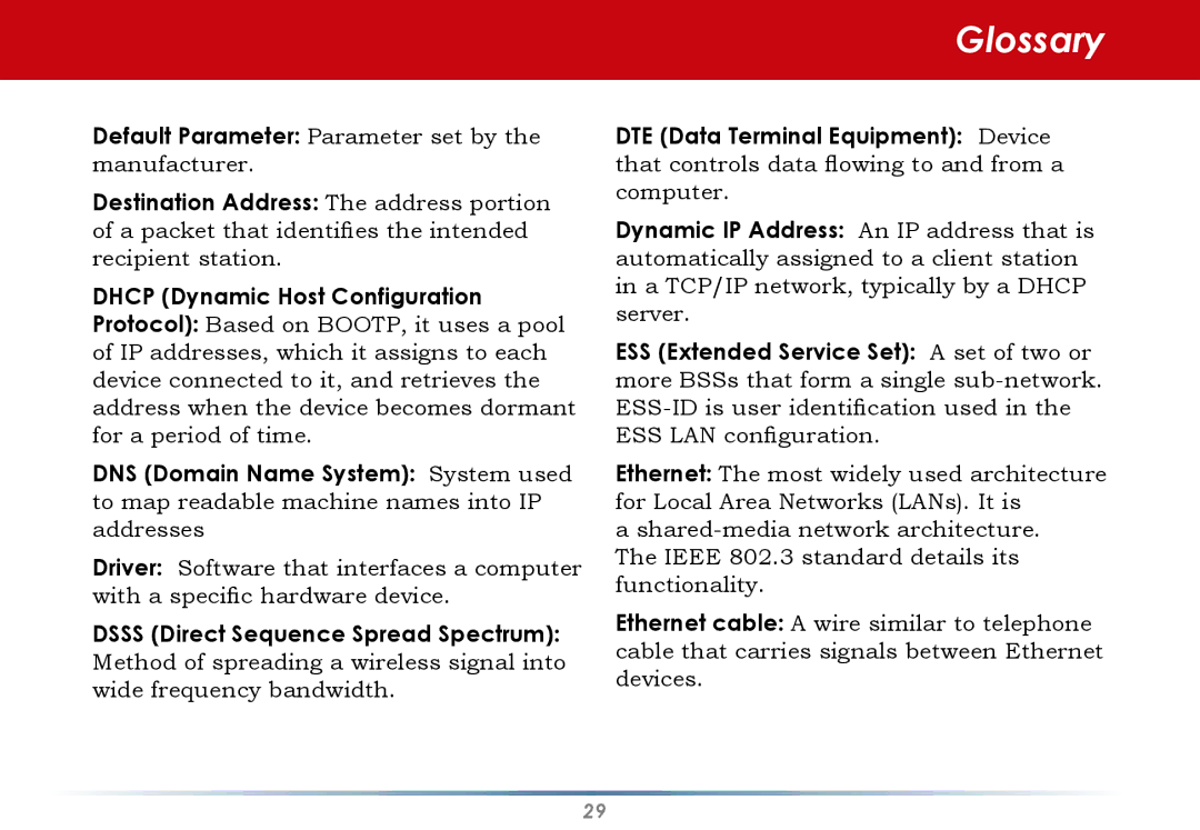 Buffalo Technology WLI-CB-AG300NH user manual Glossary 