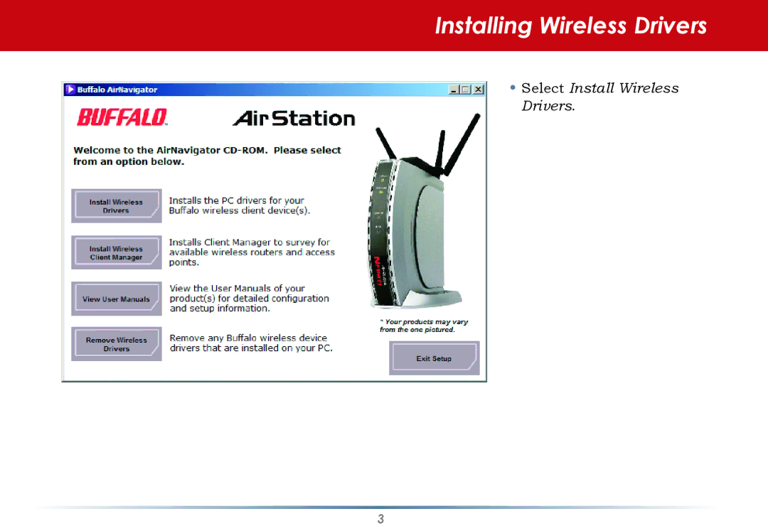 Buffalo Technology WLI-CB-AG300NH user manual Installing Wireless Drivers 