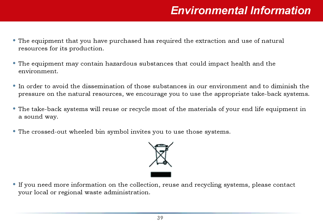 Buffalo Technology WLI-CB-AG300NH user manual Environmental Information 