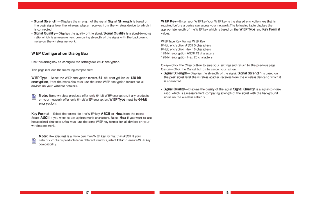 Buffalo Technology WLI-CB-G54A user manual WEP Configuration Dialog Box 