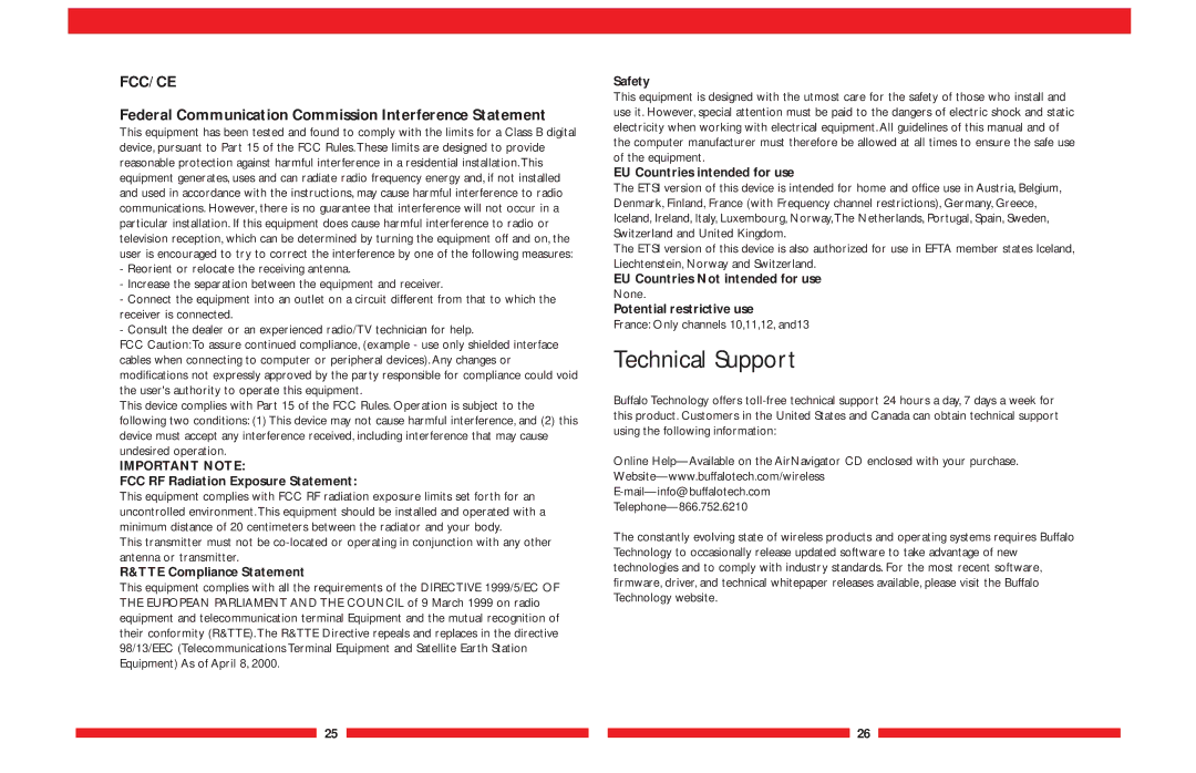 Buffalo Technology WLI-CB-G54A user manual Federal Communication Commission Interference Statement 