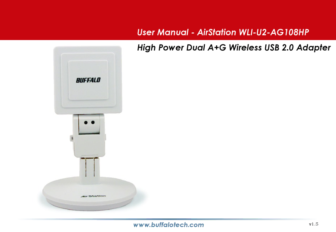 Buffalo Technology WLI-U2-AG108HP user manual WLI2-USB-G54 