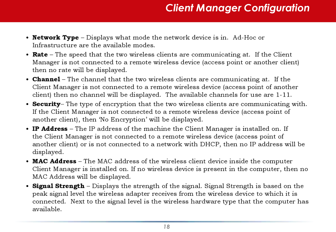 Buffalo Technology WLI-U2-AG108HP user manual Client Manager Configuration 