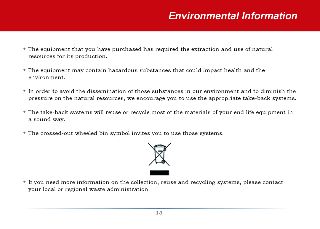 Buffalo Technology WLI-U2-G300N quick start Environmental Information 