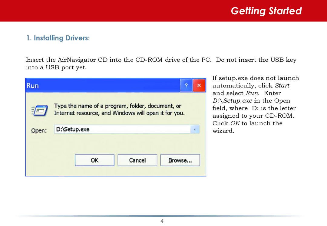 Buffalo Technology WLI-U2-KG125S user manual Getting Started, Installing Drivers 