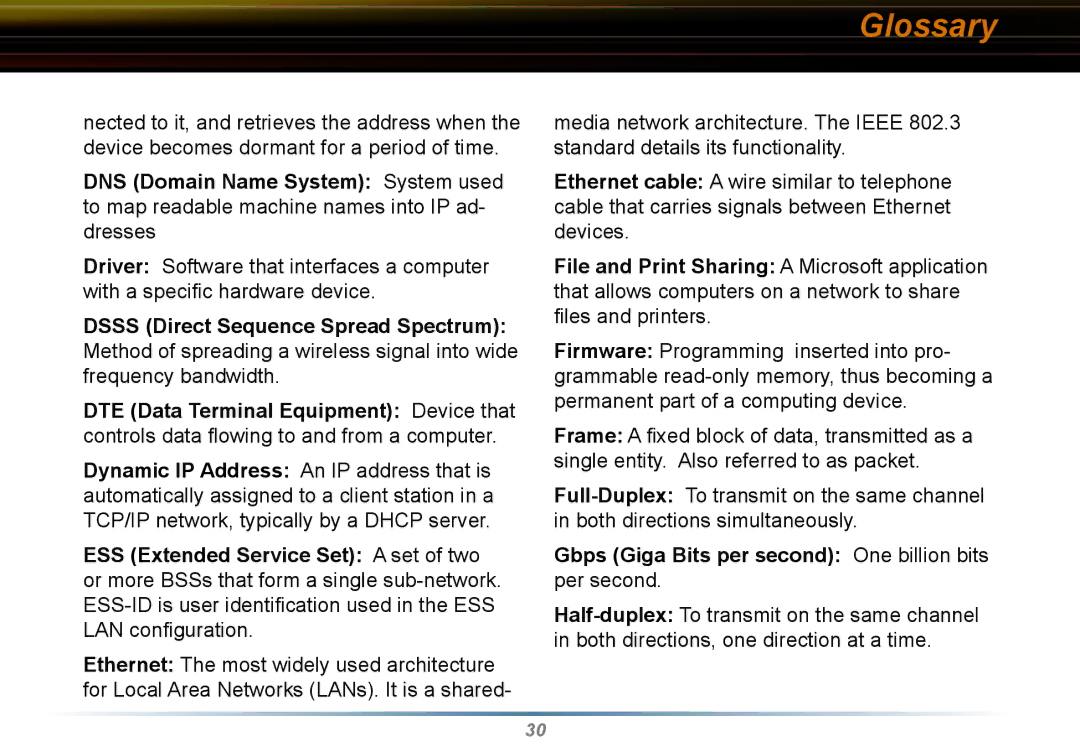 Buffalo Technology WLI2-PCI-G54 user manual Gbps Giga Bits per second One billion bits per second 