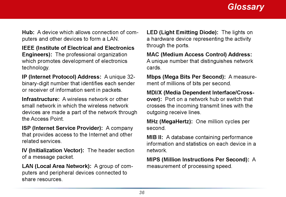 Buffalo Technology WLI2-PCI-G54S user manual Glossary 