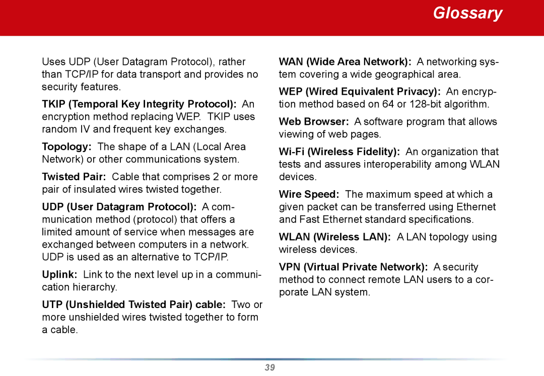 Buffalo Technology WLI2-PCI-G54S user manual Glossary 