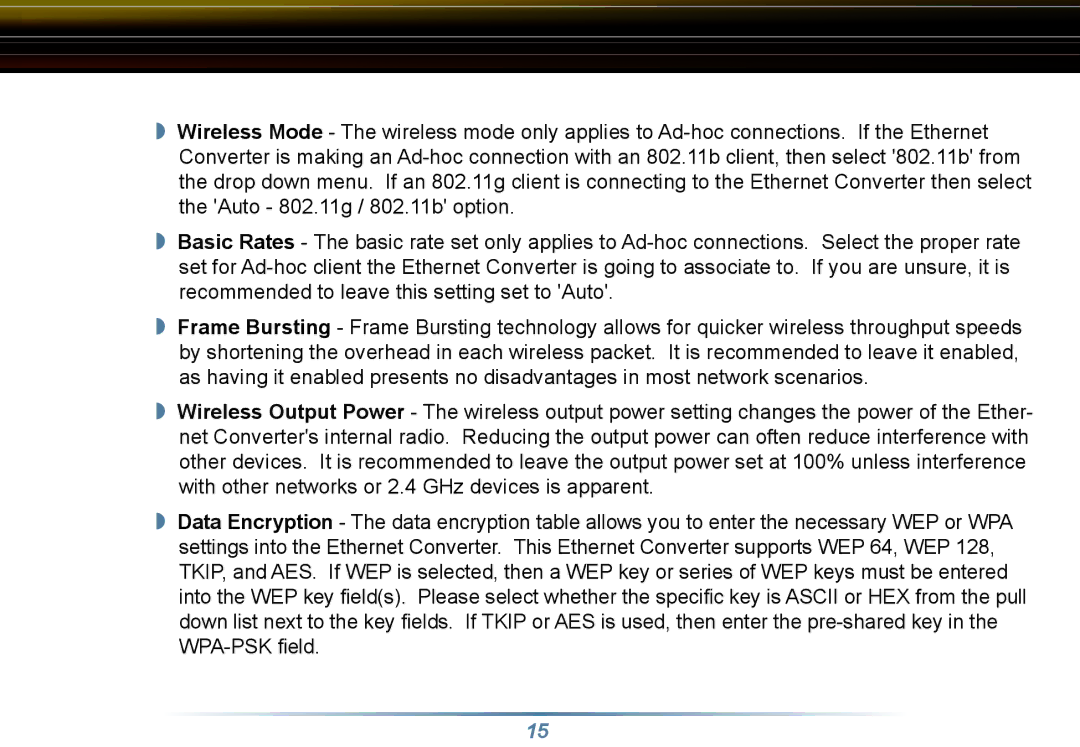 Buffalo Technology WLI3-TX1-G54 user manual 