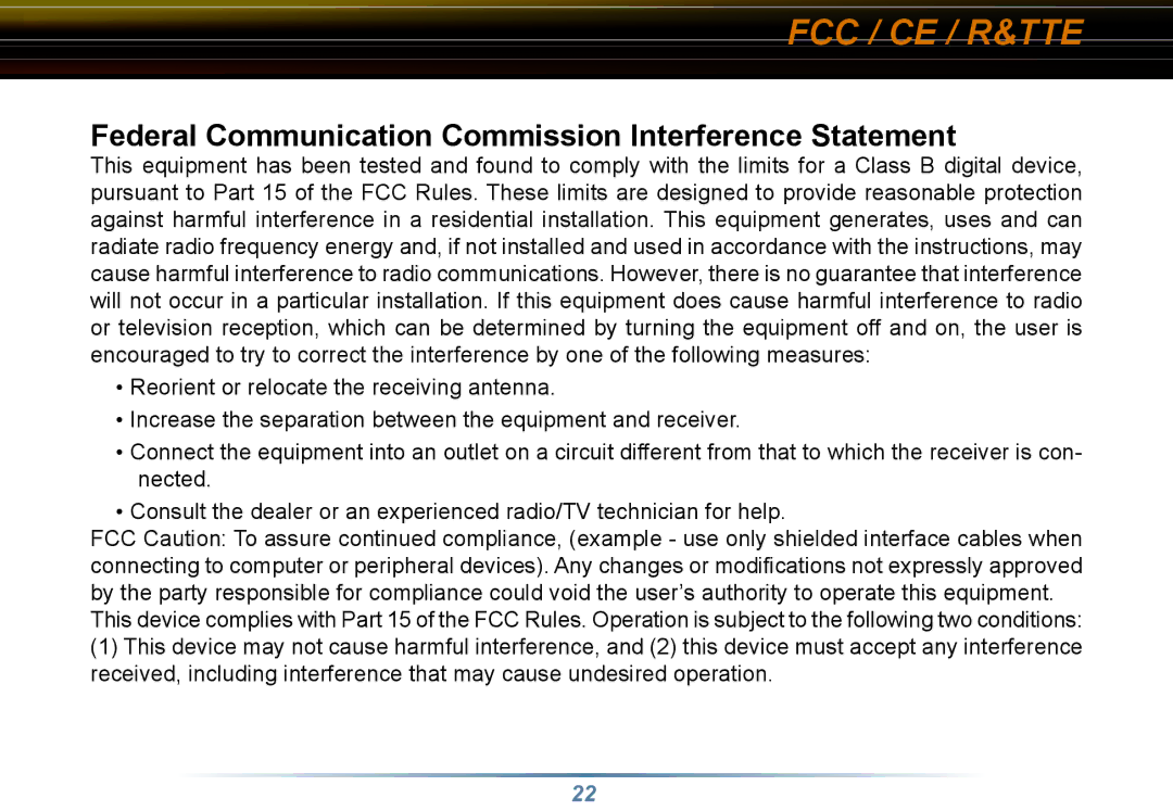 Buffalo Technology WLI3-TX1-G54 user manual Fcc / Ce / R&Tte 