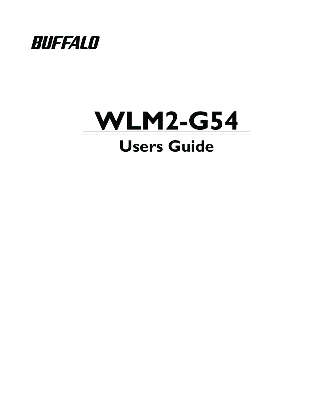 Buffalo Technology WLM2-G54 manual 