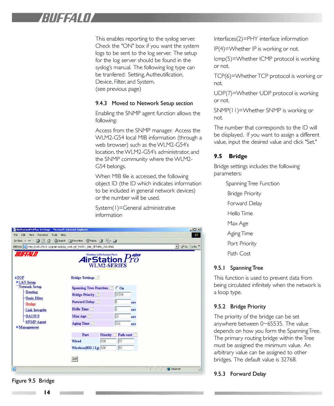 Buffalo Technology WLM2-G54 manual System1=General administrative information, Bridge 