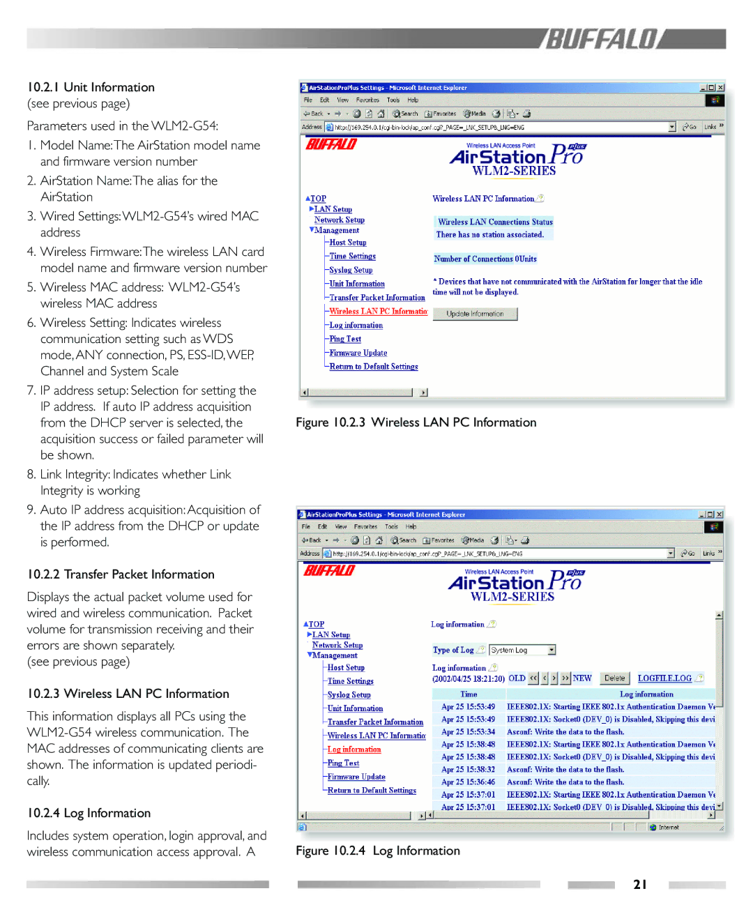 Buffalo Technology WLM2-G54 manual See previous Wireless LAN PC Information 