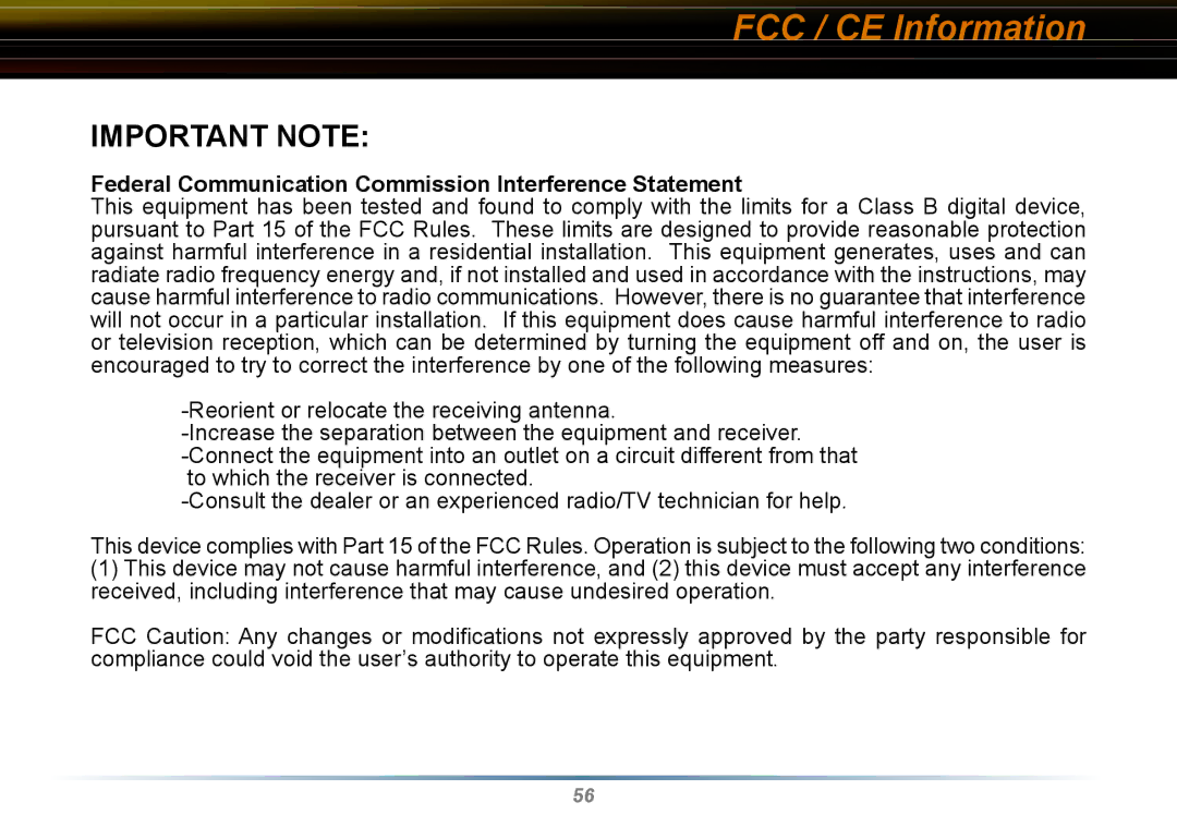 Buffalo Technology WYR-G54 manual Important Note, Federal Communication Commission Interference Statement 