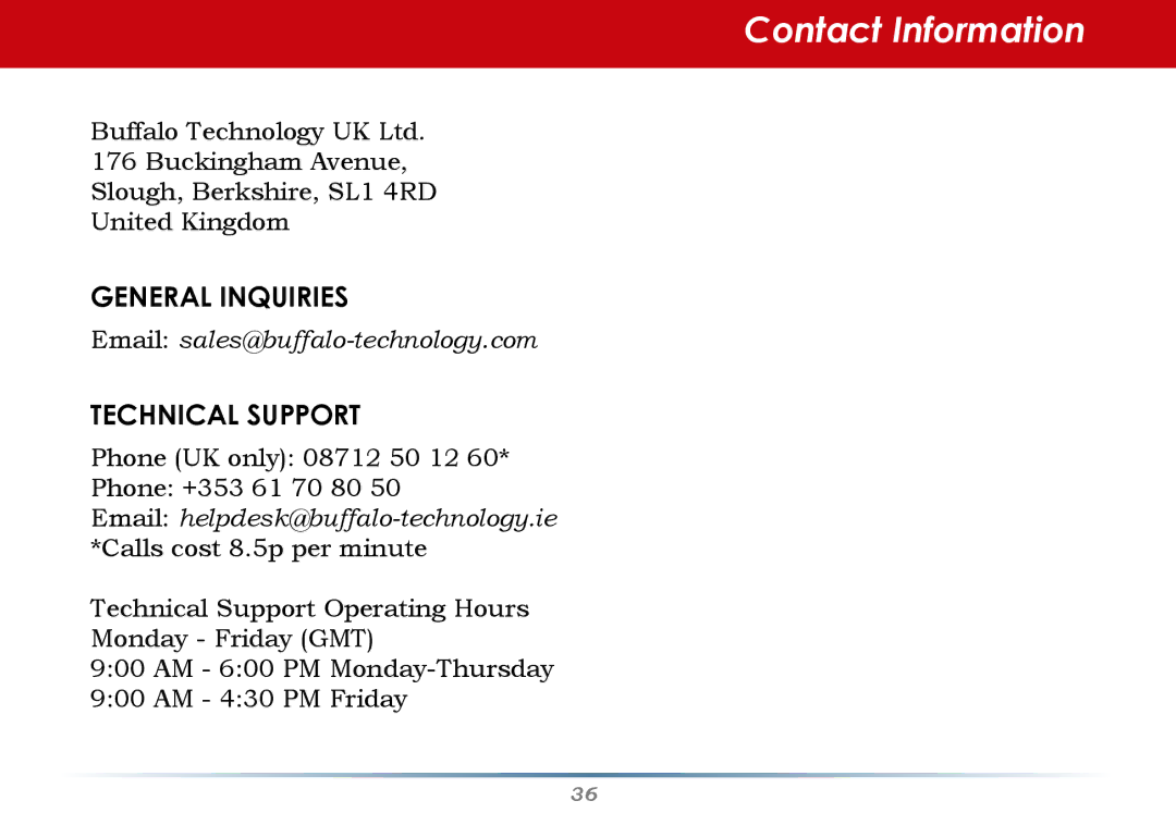 Buffalo Technology WZR-AG300NH manual Email sales@buffalo-technology.com 