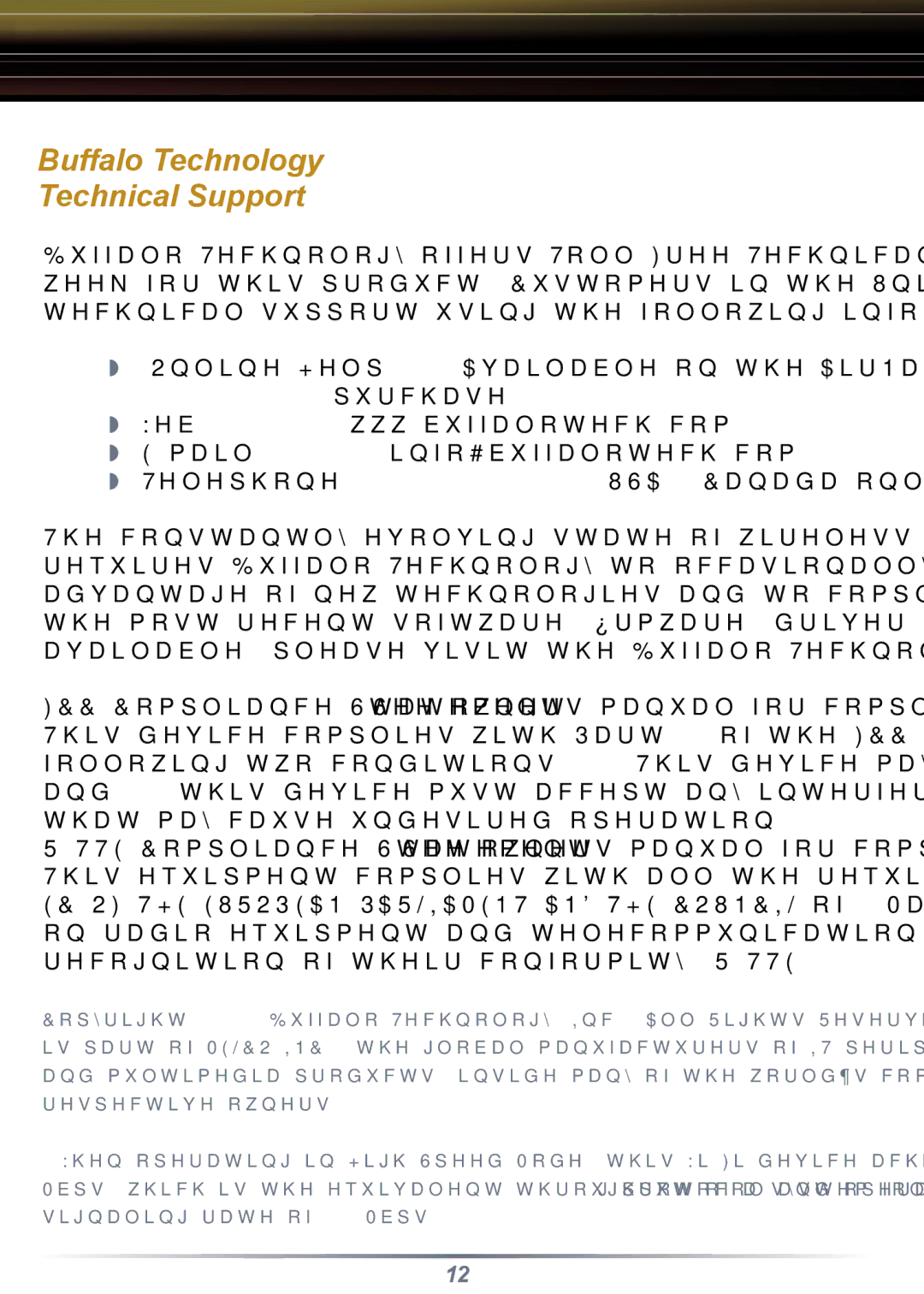 Buffalo Technology WZR-G108 setup guide Buffalo Technology Technical Support 