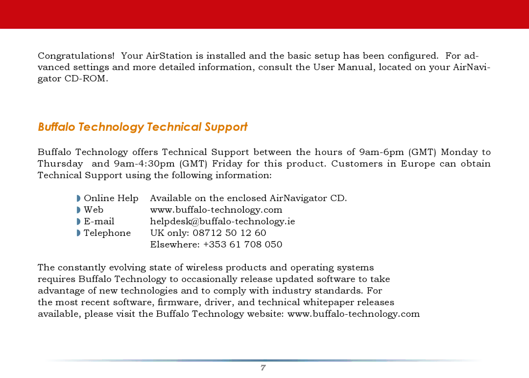 Buffalo Technology WZR-G300N setup guide Buffalo Technology Technical Support 