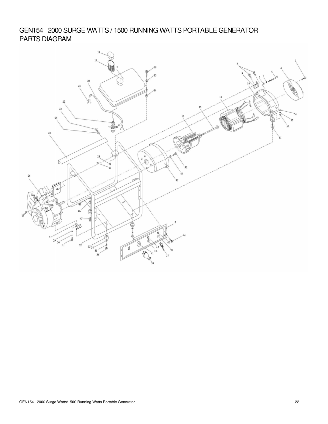 Buffalo Tools GEN154 instruction manual 