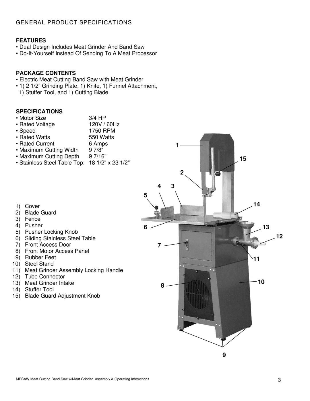 Buffalo Tools IW12BX operating instructions General Product Specifications Features 