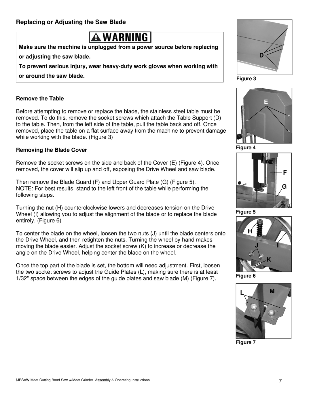 Buffalo Tools IW12BX operating instructions Replacing or Adjusting the Saw Blade, Removing the Blade Cover 