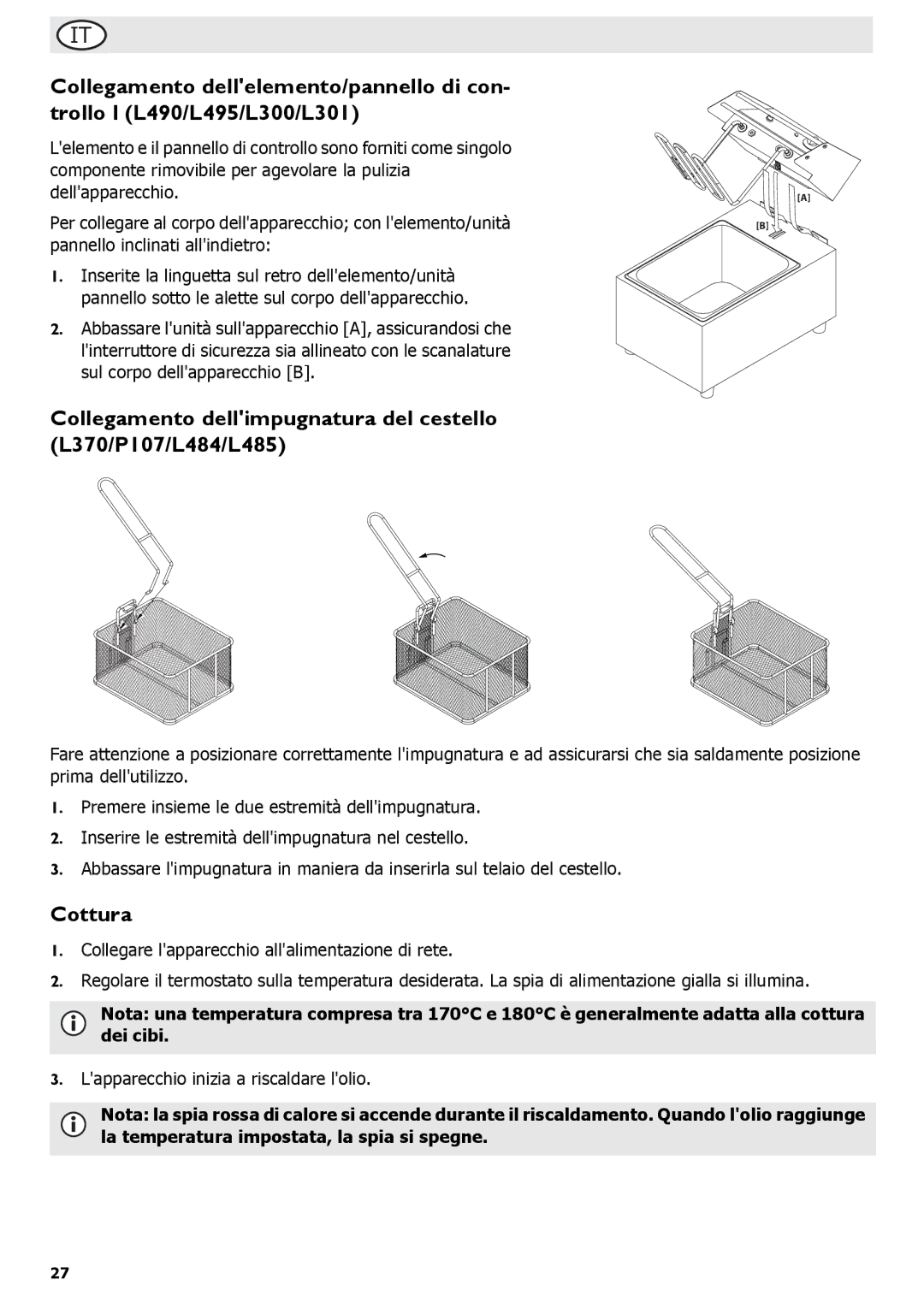 Buffalo Tools L495, P107, L484, L300, L301, f/1.0L USM, L370, L490 instruction manual Cottura 