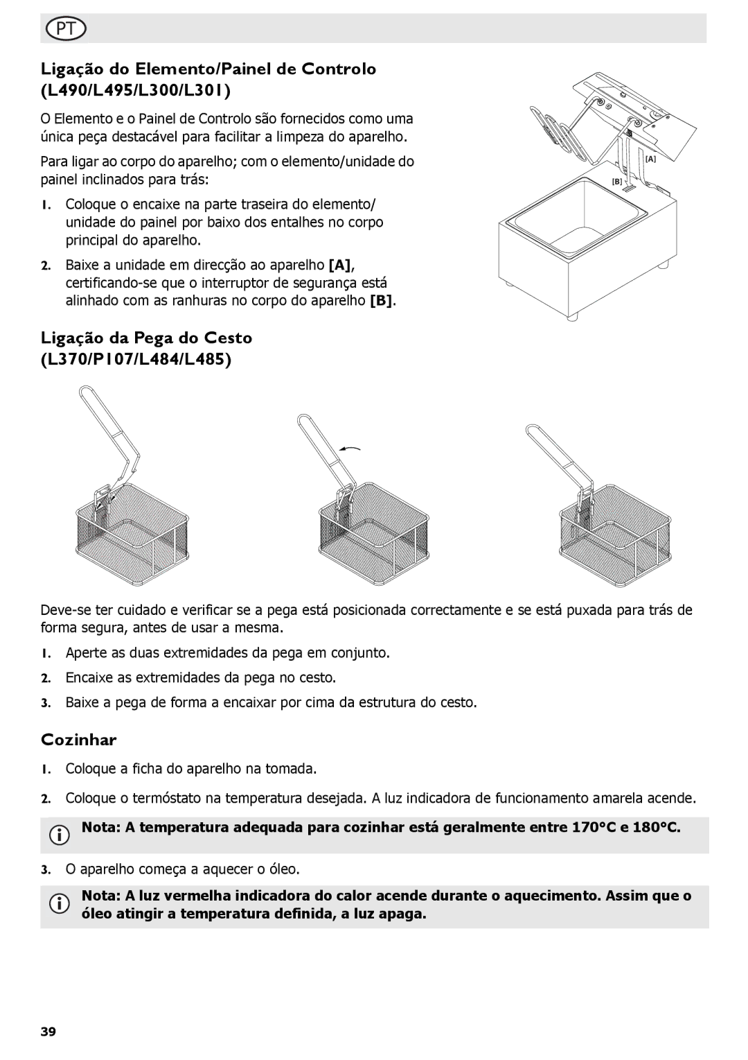 Buffalo Tools Ligação do Elemento/Painel de Controlo L490/L495/L300/L301, Ligação da Pega do Cesto L370/P107/L484/L485 