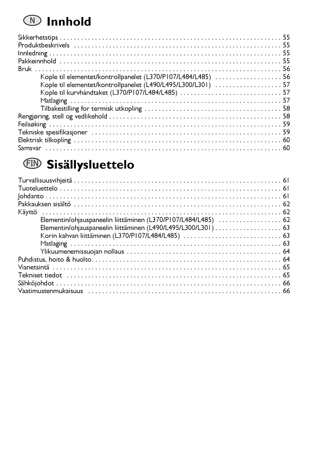 Buffalo Tools f/1.0L USM, L495, P107, L484, L300, L301, L370, L490 instruction manual Innhold 