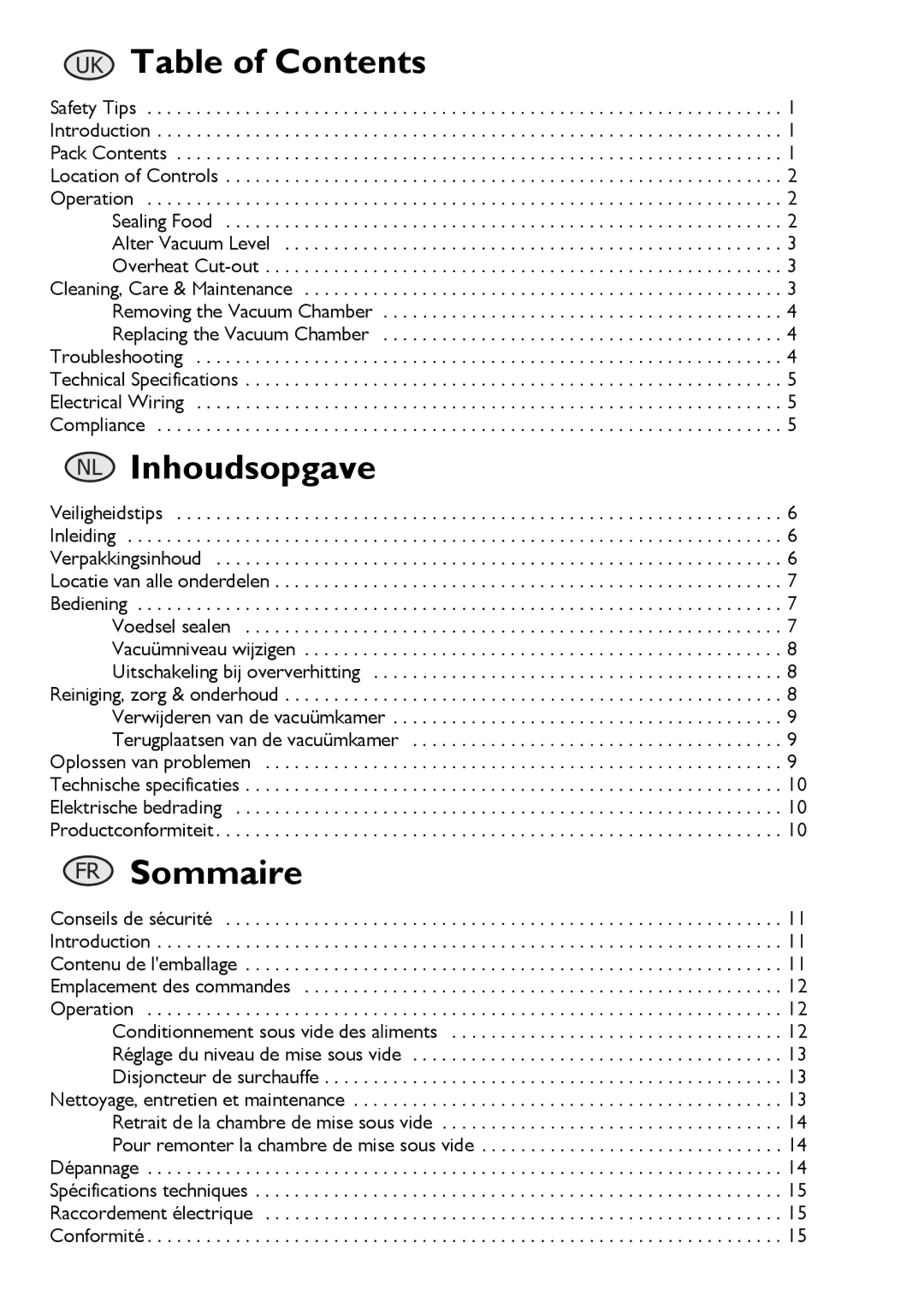 Buffalo Tools S097 instruction manual Table of Contents 