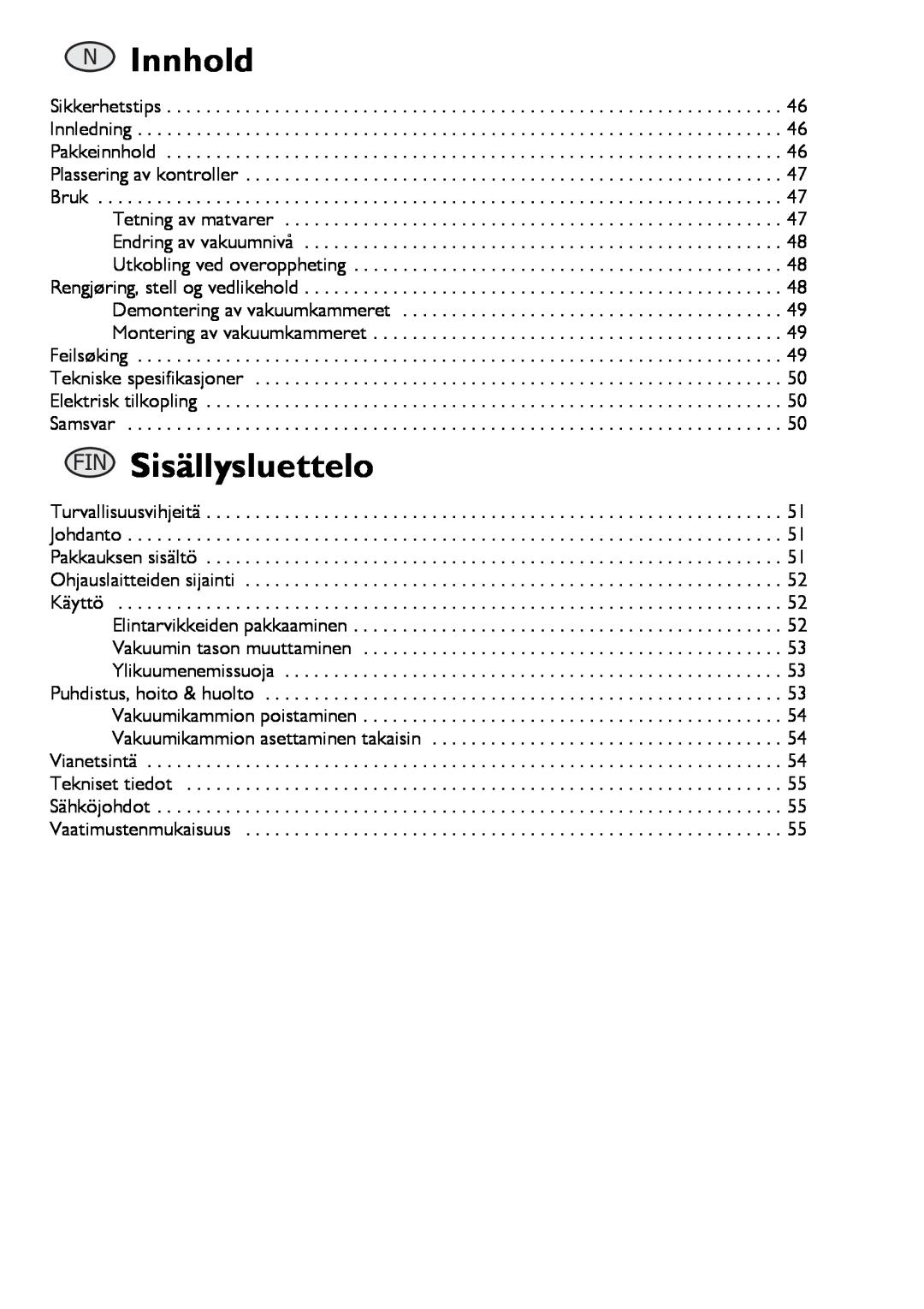 Buffalo Tools S097 instruction manual Innhold, Sisällysluettelo 