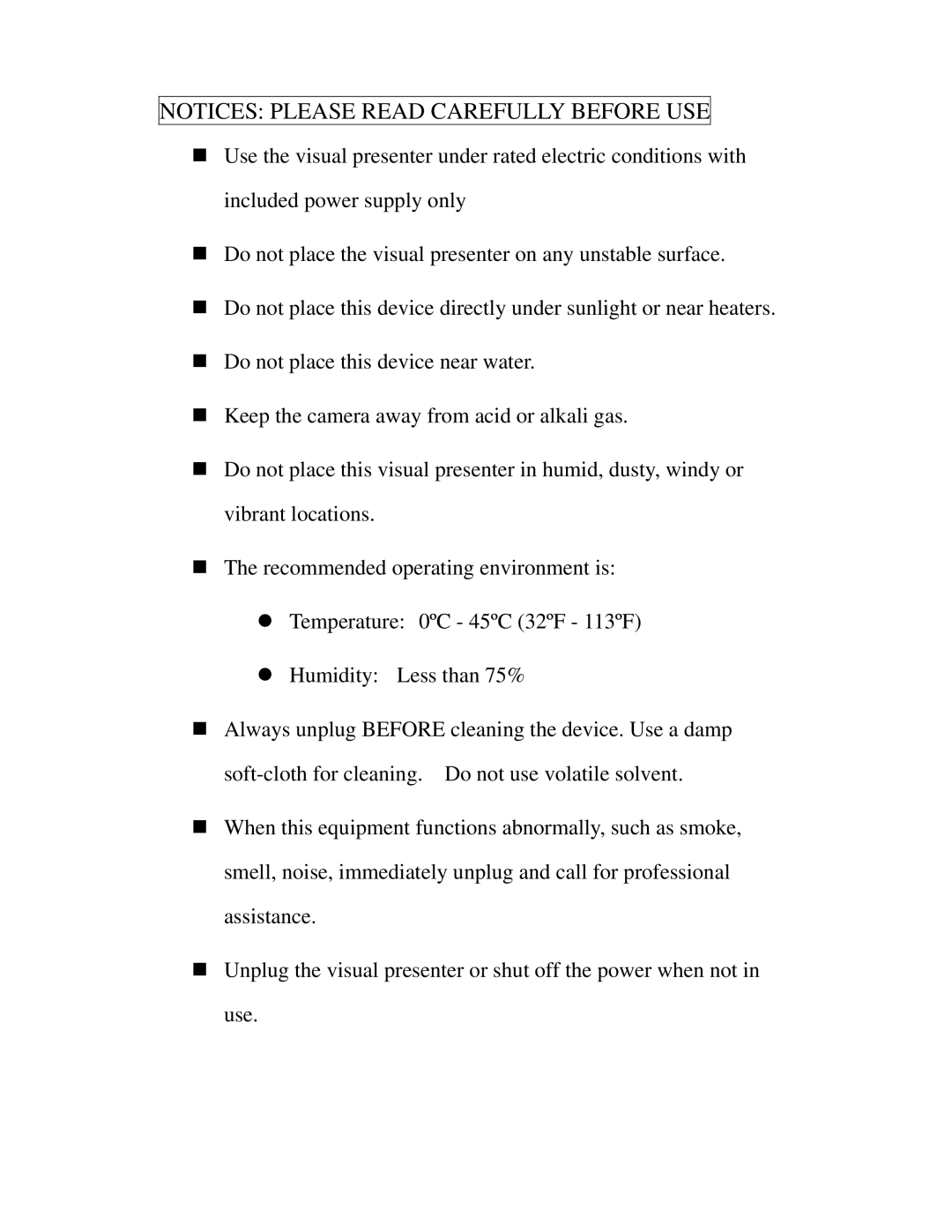 Buhl VP-30 user manual 