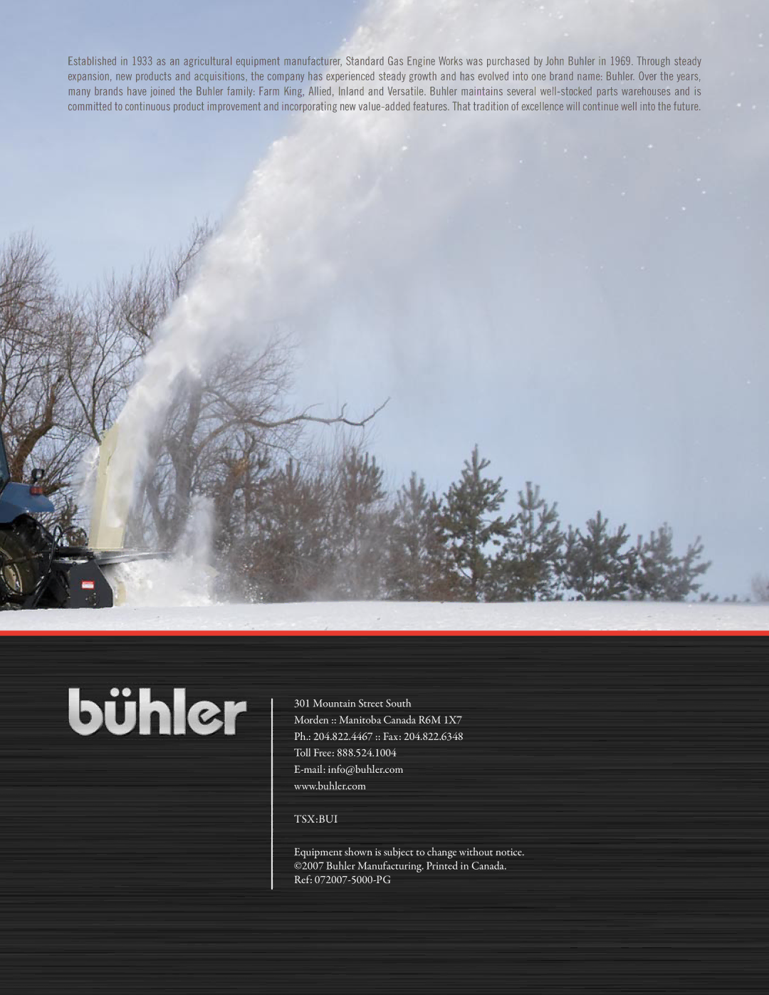 Buhler YC5010, 1080C, YC8520, 1080D, YC9620Q, YC6010, YC7420 manual Tsxbui 