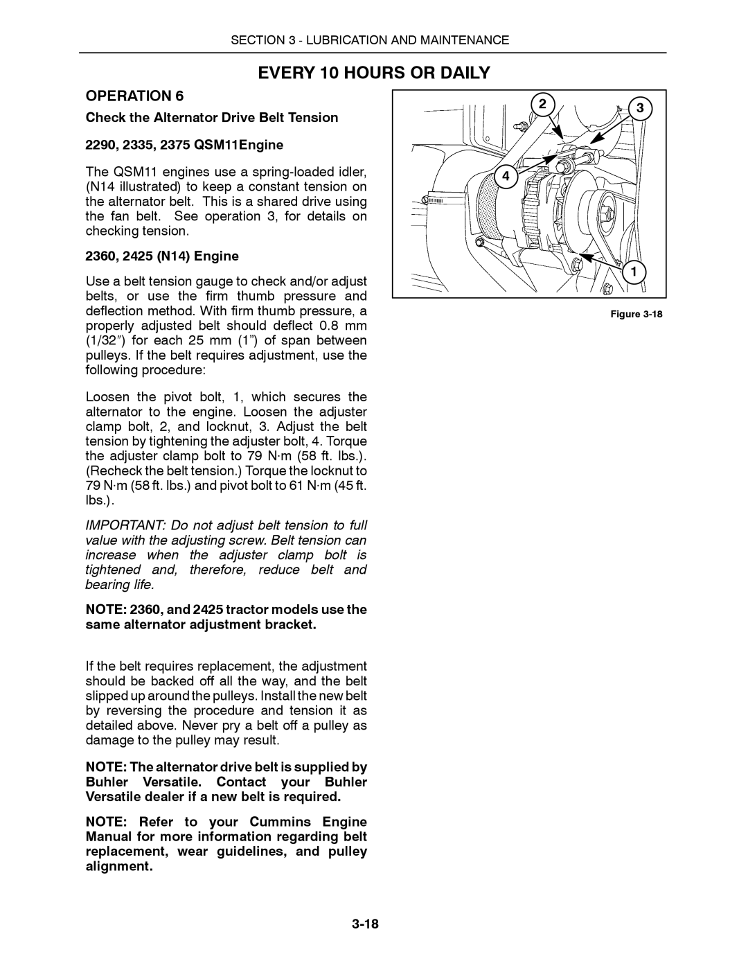 Buhler 2375, 2335, 2290 manual 2360, 2425 N14 Engine 