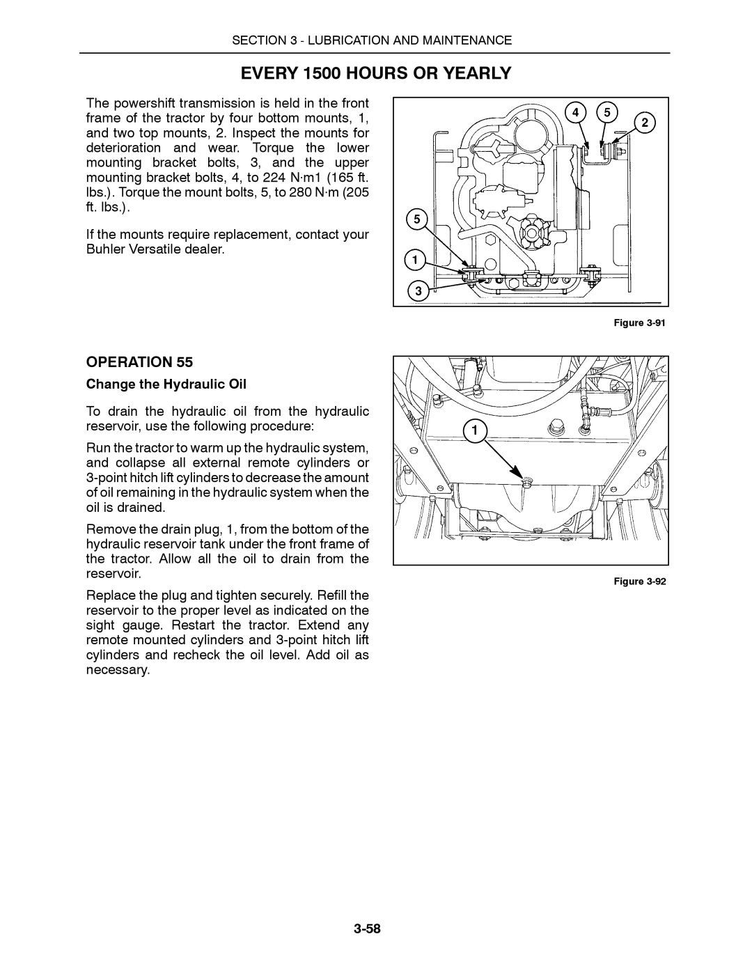 Buhler 2290, 2335, 2425, 2375, 2360 manual Change the Hydraulic Oil 