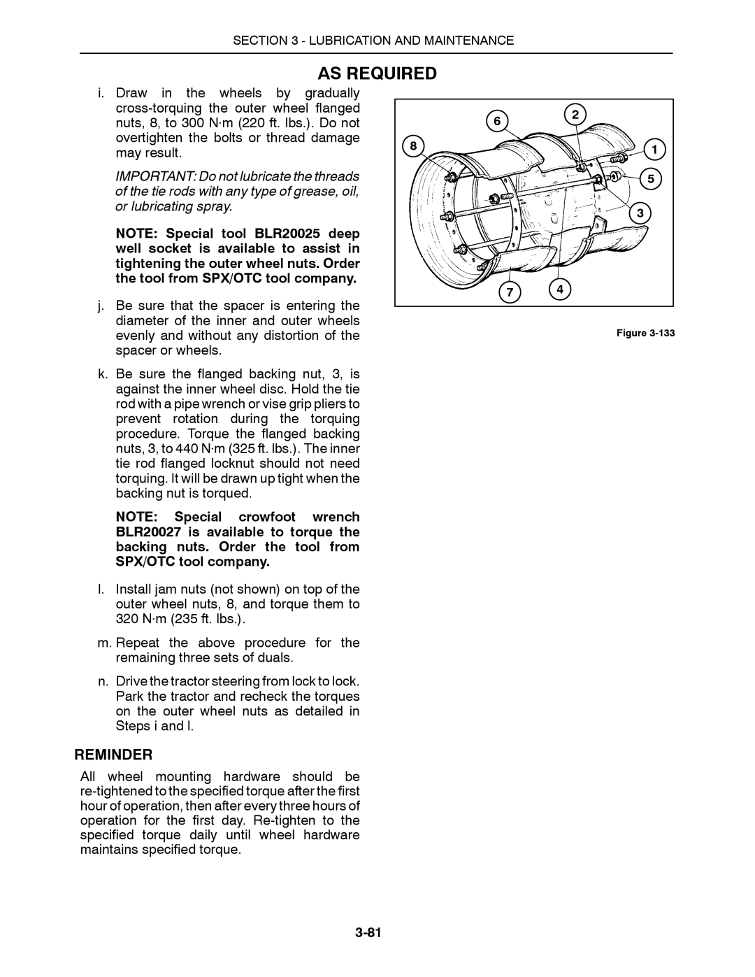 Buhler 2335, 2425, 2290, 2375, 2360 manual AS Required 