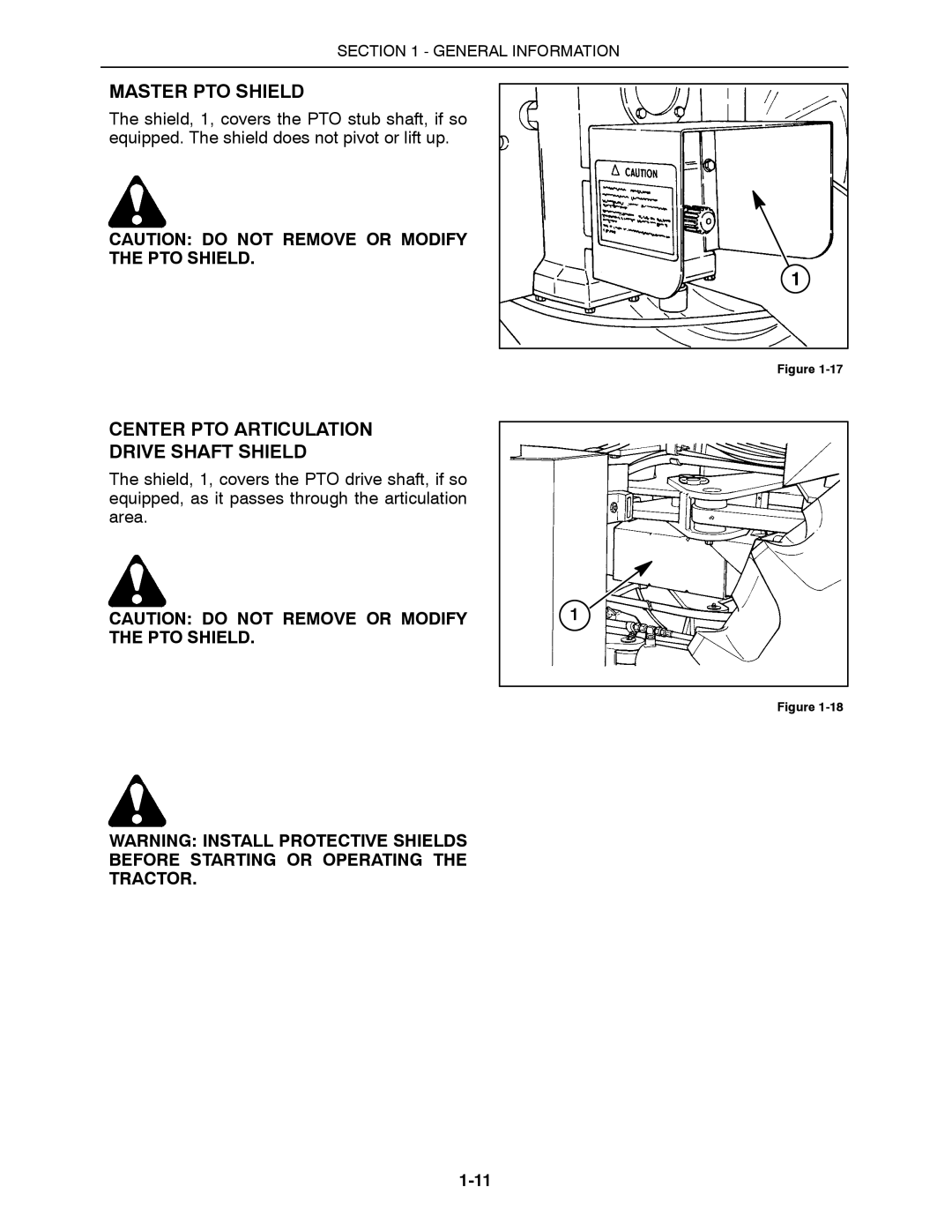 Buhler 2425, 2335, 2290, 2375, 2360 manual Master PTO Shield, Center PTO Articulation Drive Shaft Shield 