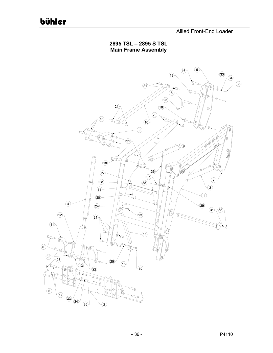 Buhler manual TSL 2895 S TSL Main Frame Assembly 