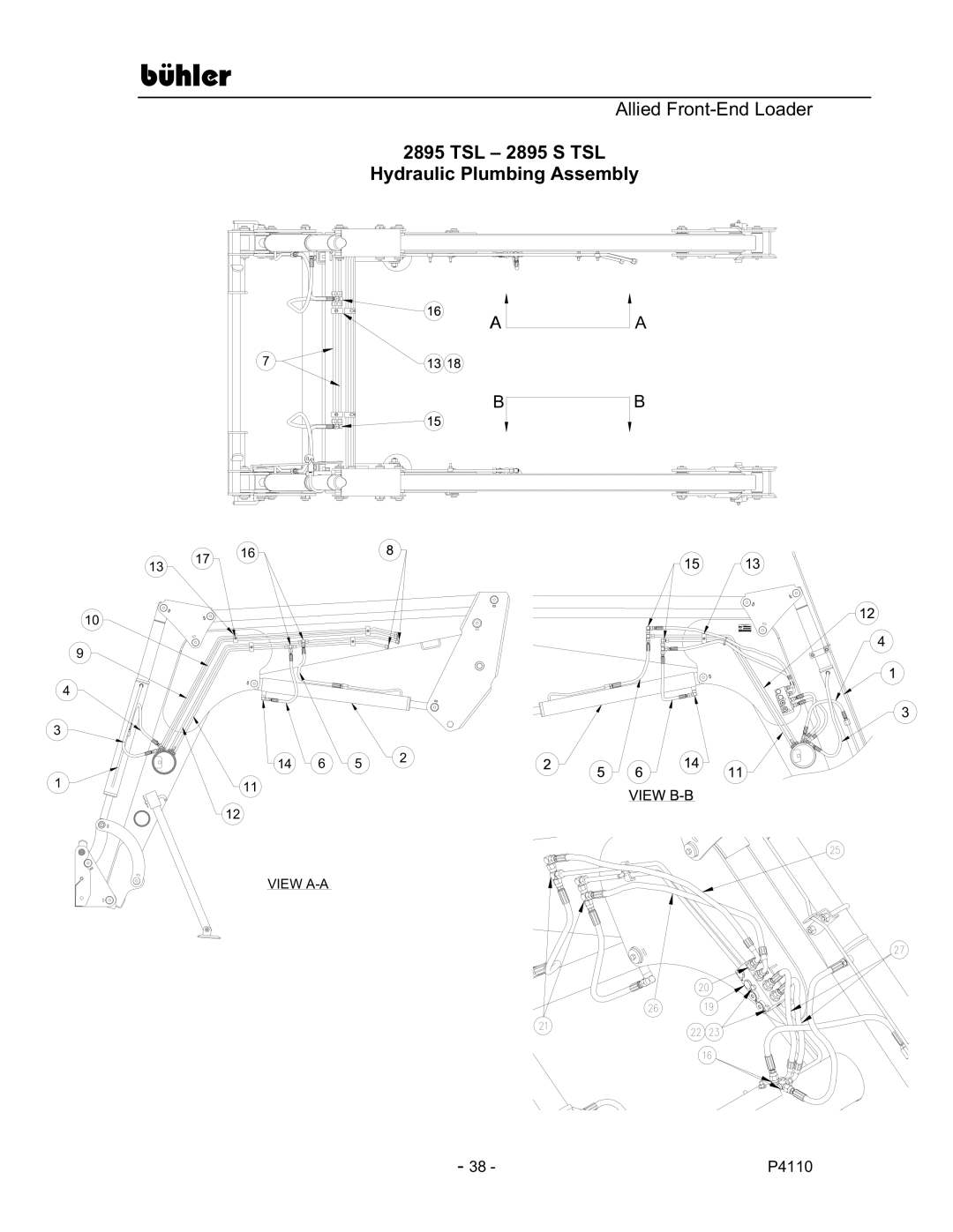 Buhler manual TSL 2895 S TSL Hydraulic Plumbing Assembly 