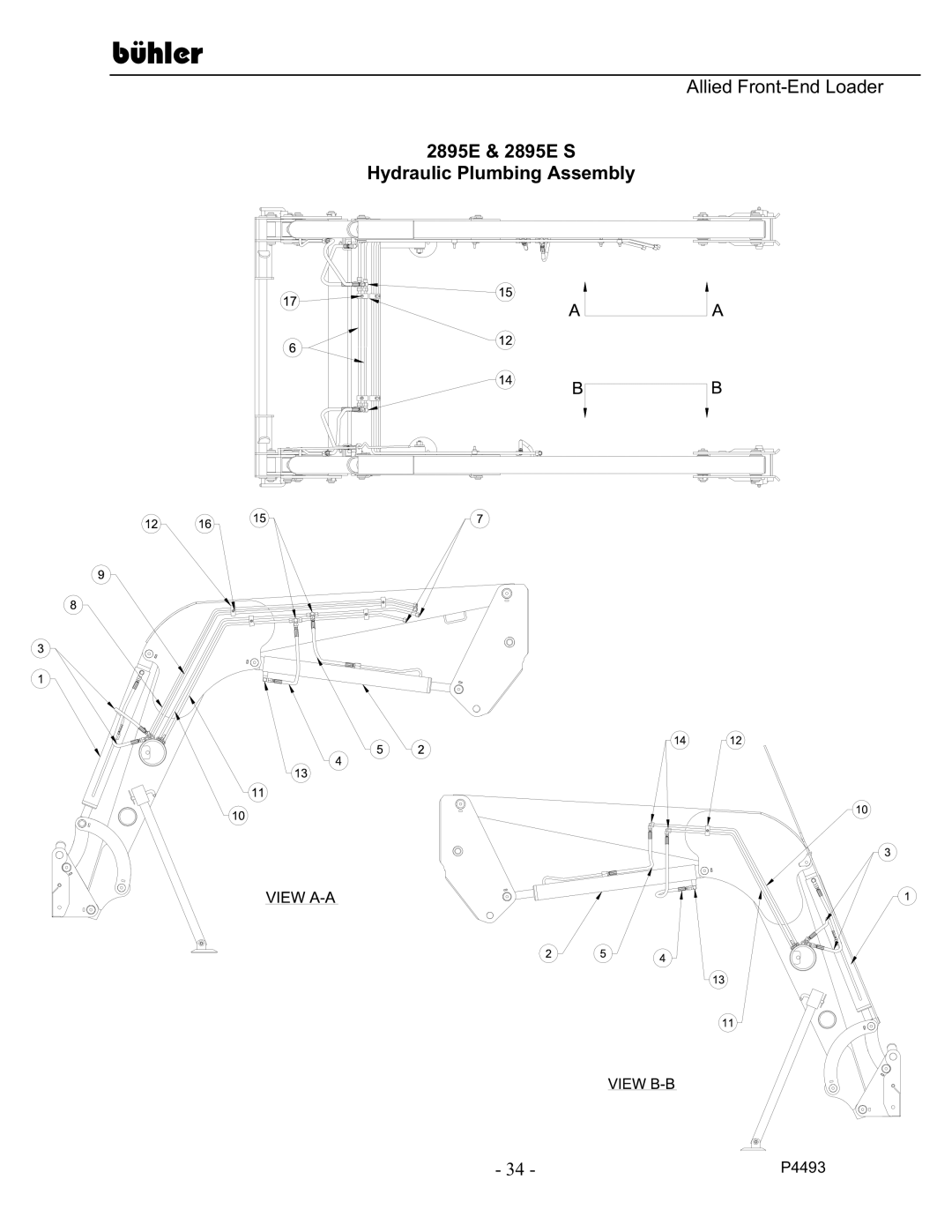 Buhler manual 2895E & 2895E S Hydraulic Plumbing Assembly 