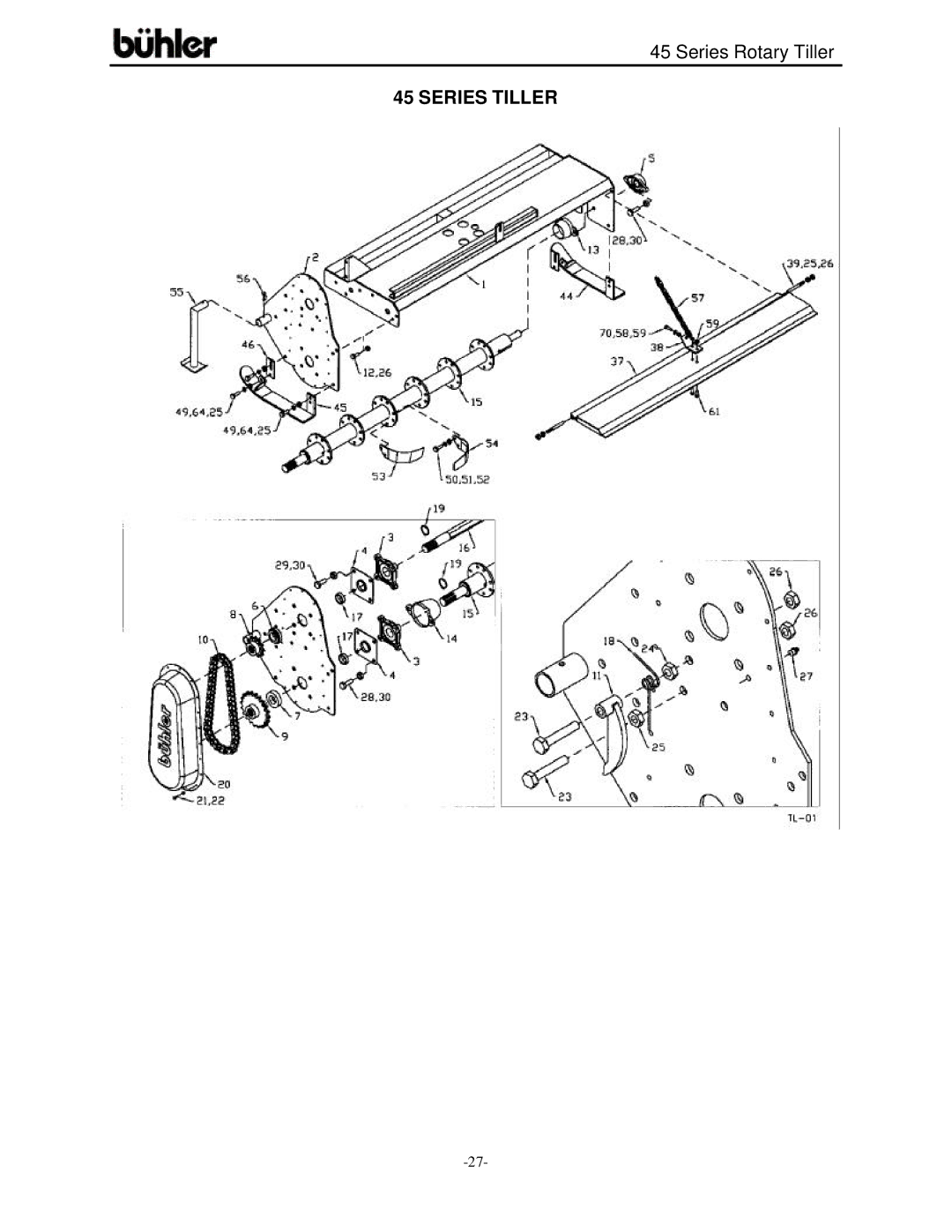 Buhler 45 Series warranty Series Tiller 