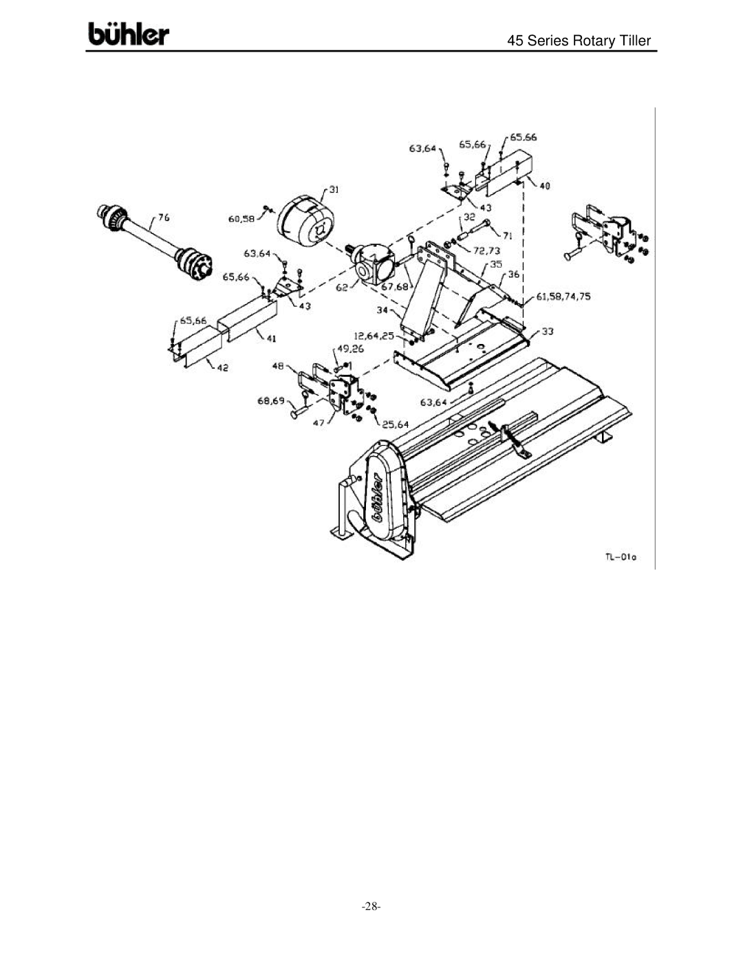 Buhler 45 Series warranty Series Rotary Tiller 