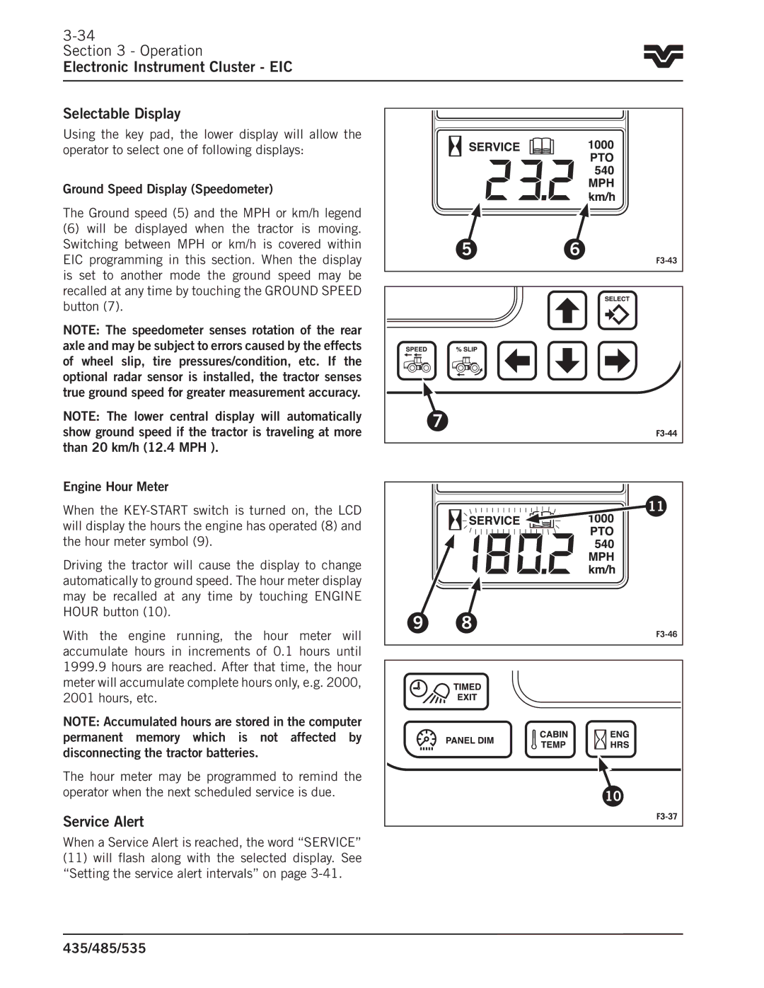 Buhler 485, 535, 435 manual Service Alert 