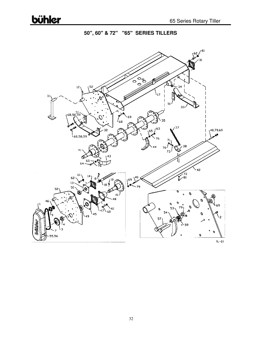 Buhler warranty 50, 60 & 72 65 Series Tillers 