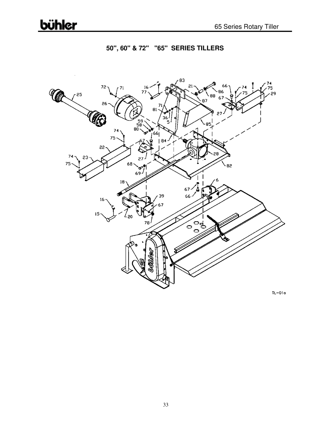 Buhler warranty 50, 60 & 72 65 Series Tillers 